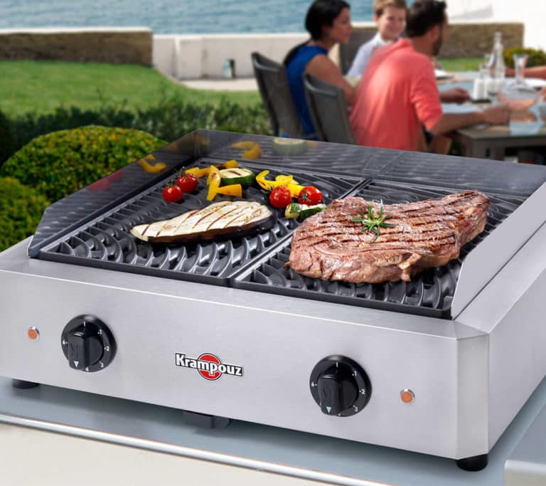 Grill Electrique Mythic Simple Inox/Noir 1,7kW 6 personnes