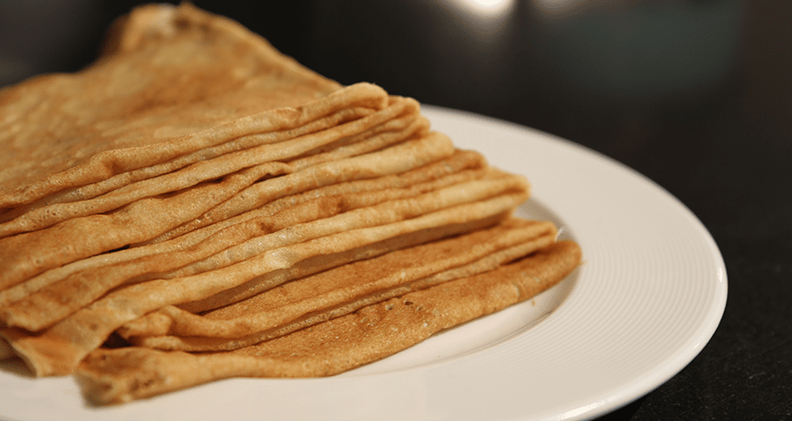 Wheat flour crepes recipe