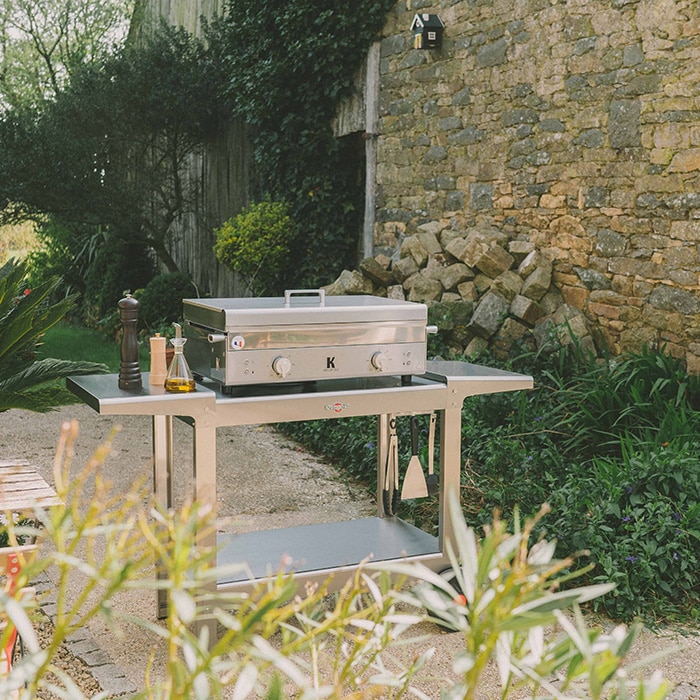 Plancha gaz en inox à régulation - KRAMPOUZ