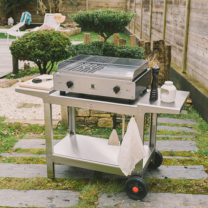 Duo K Combiné barbecue et plancha électrique