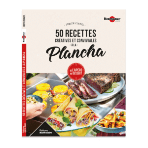 Livre de recettes à la plancha inox Krampouz et Editions Marie Claire