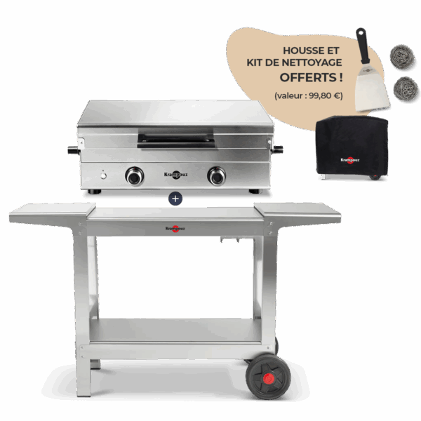 Pack • Plancha Club gaz + Chariot Plein Air