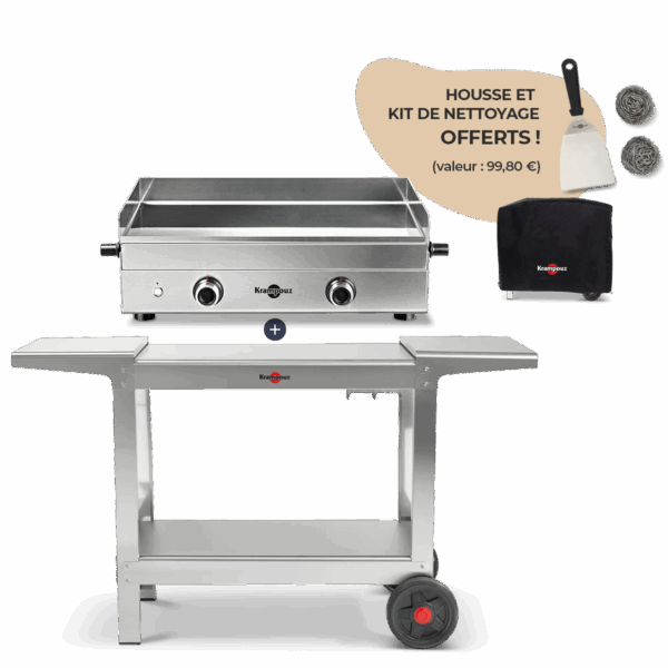 Pack • Plancha Design gaz + Chariot Plein Air